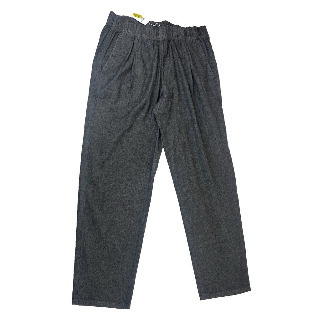 NWT Eileen Fisher Taper Leg 100% Cotton Minamlist Old Money Closet Staple Size M